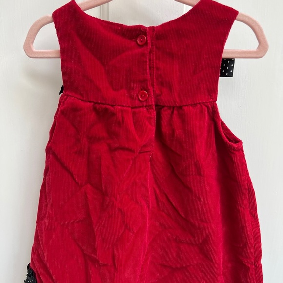 NWOT Wonderkids 18M Red And Black Corduroy Dress with Ladybugs - Picture 2 of 5